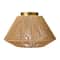 Hello Honey® 13.8" Coastal Ceiling Lamp with Natural Paper Rope Shade and Iron Base